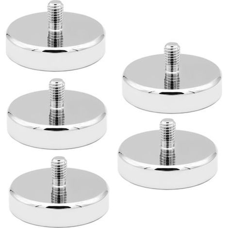 Aimant Néodyme Puissant avec Filetage Extérieur - Base Magnétique de Fixation Robuste en NdFeB (1/3)