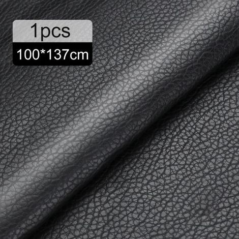 Selbstklebendes Lederreparaturset, 100 x 137 cm, für Autositze, Sofas, Bootsitze, Stühle – Schwarz (1/5)