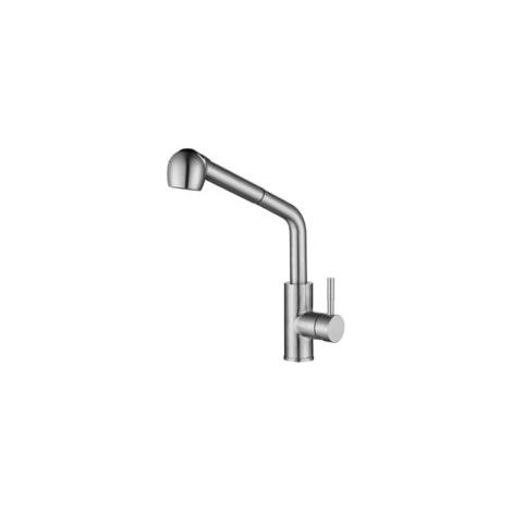 Grifo de cocina extraíble universal, acero inoxidable, doble chorro, acabado cromado. - Crezuo (1/4)
