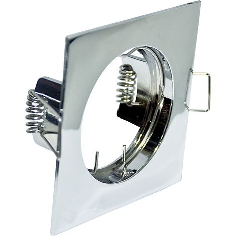 Faretto Incasso Run Quadrato Alluminio Cromo 1 Luce Gu10