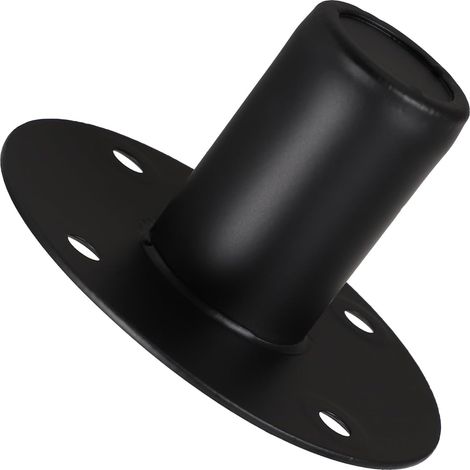 Support de Poteau pour Enceinte en Fer Noir, Plat et Résistant à l'usure Trous de Vis pour Fixation Pratique sur Scène ou Installation Audio (1/5)