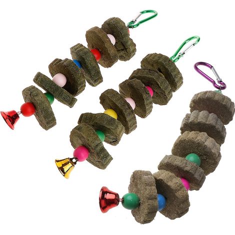 Jouets à mâcher pour lapins, gâteau d'herbe, friandises naturelles et sans pollution pour cage (1/4)