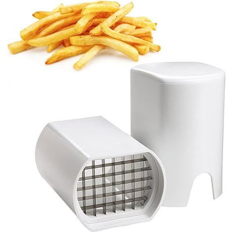 Coupe Frite, Coupe Frites Manuel, Coupe Frites Professionnel, Coupe Pomme de Terre pour Frite (Blanc)- (1/5)