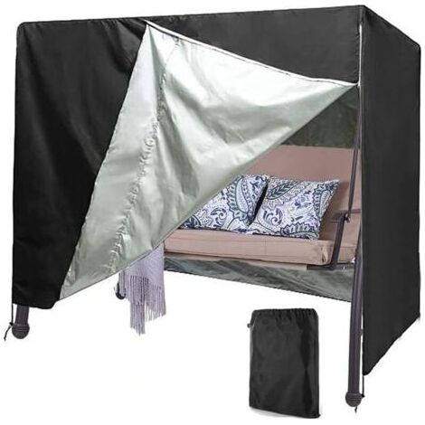 Housse de protection pour balancelle de jardin,étanche, anti-poussière, anti-UV, indéchirable, pliable pour balancelle de jardin, terrasse, cour(140x66x91CM) (1/3)