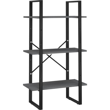 Maison Exclusive - Standregal Grau 60x30x105 cm Massivholz Kiefer (1/5)
