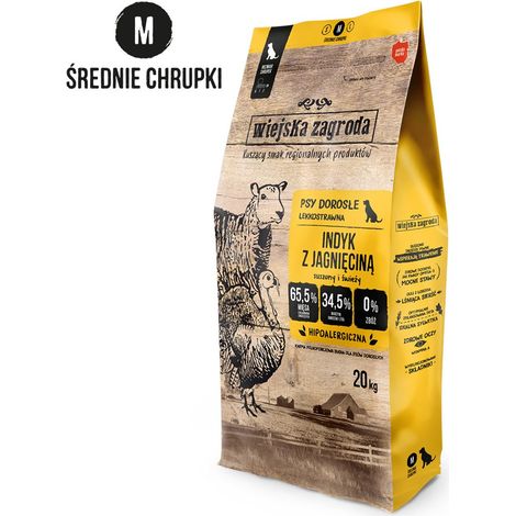 Cibo secco per cani Rural Farm Tacchino con agnello M 20kg