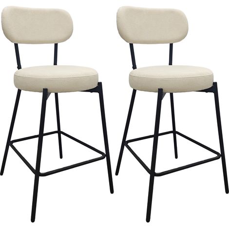 Sgabelli isola bar metallo velluto H65cm CELESTE