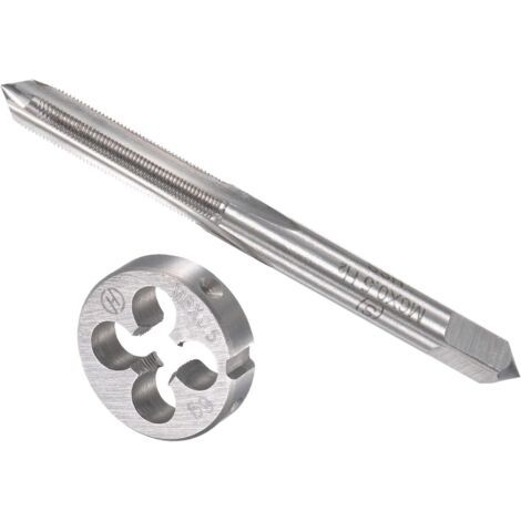 Taraud et Matrice Ensemble, M6 x 0.5 Filetage, Métrique Haute Vitesse Acier Machine Vis Taraud & Rond Outil Trousse - (Applications: pour Tapotement Réparation), 1-Ensemble (1/5)