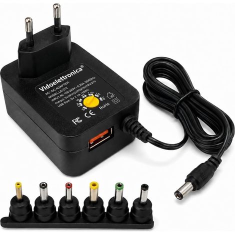 Alimentation universelle 3 V 4,5 V 5 V 6 V 7,5 V 9 V 12 V 1000 MA 12 W Max 8 adaptateurs (1/5)