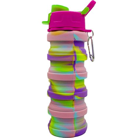Gourde pliable de voyage, idéale pour la randonnée, avec bouchon à vis étanche. (1/5)