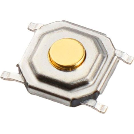 4000 pezzi Pulsante tattile SMD 4 x 4 x 1,5 mm, Microinterruttore, 4 x 4 x 1,5 mm, Testa in rame, 4 pin (1/2)