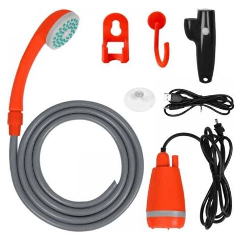 Voiture Douche Portable USB Électrique Douche Batterie Au Lithium Rechargeable Orange (1/2)
