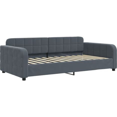 Maison Exclusive - Letto da Giorno Grigio Scuro 90x200 cm in Velluto (1/5)