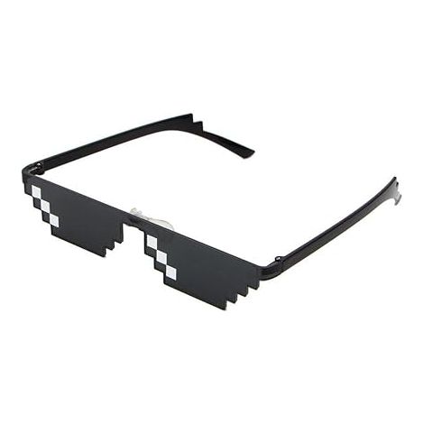 Lunettes de soleil pixelisées 3 bits tendance, style mosaïque, style professionnel (1/5)