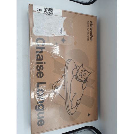 MEWOOFUN - Chaise Longue pour Chat - Bois et Tissu Ondulé - Design Ergonomique et Robuste - Neuf - Voir photos (1/5)