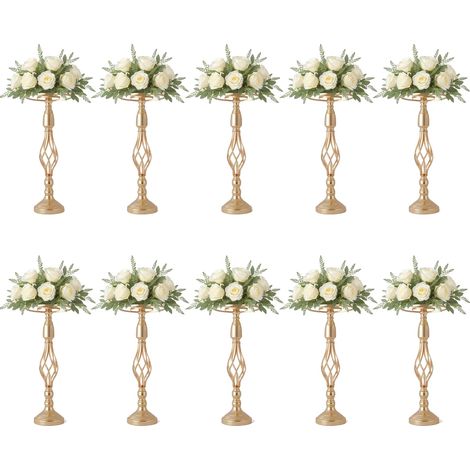 Blumenstand, elegantes Design, vielseitig für Veranstaltungen, Gold (1/2)