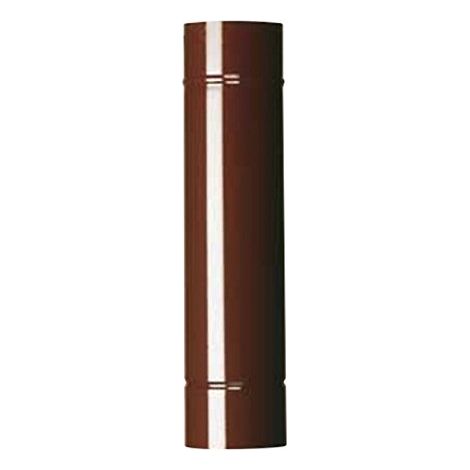 TUBO SMALTATO DIAM.CM 10 X CM 100 LUNGO PORCELLANATO STUFA MARRONE - DF 701440