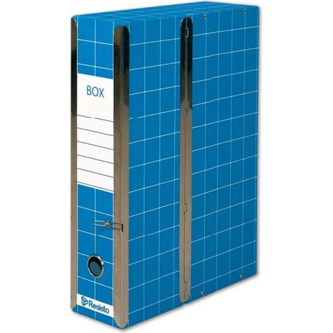 Resisto RESX101 caja archivador Azul Cartón, Madera