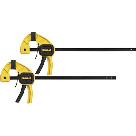 Dewalt – Serre-joint automatique DWHT083158 – Lot de 2 – Longueur 300 mm – Force de serrage 90 kg – Nylon renforcé et acier traité