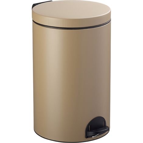Poubelle à pédale Sanelia - seau antibactérien - 20l - beige gris - RAL 1019 (1/2)