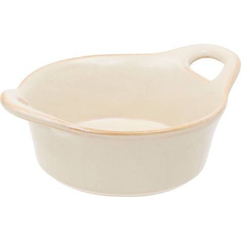 Plato redondo de cerámica «Terre Inconnue», 12 cm de diámetro, color beige - Atmosphera créateur d'intérieur (1/2)