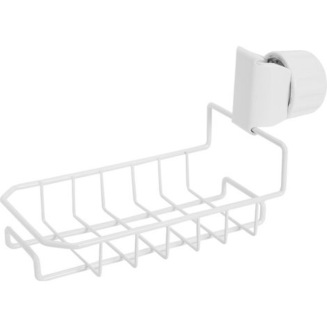 Égouttoir Éponge Savon - Fixation Sans Perçage - Organiseur Éviers Cuisine - Acier Inoxydable Et Abs - 1 Pièce (1/5)