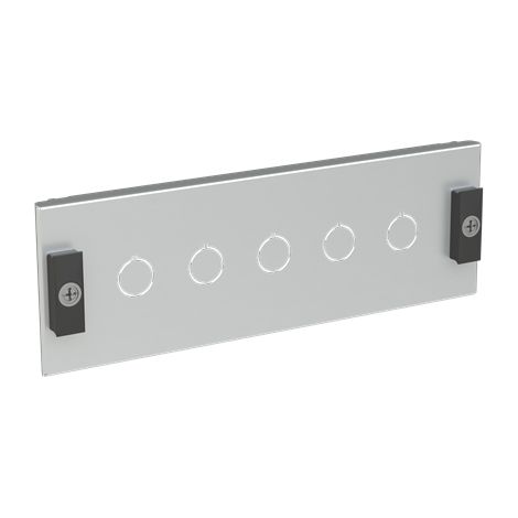 SPEE Combi- Plastron pour 5 boutons-poussoirs/voyants diam. 22.3mm L400 H150 1SZE980090B0110 ABB QCP041000 (1/3)