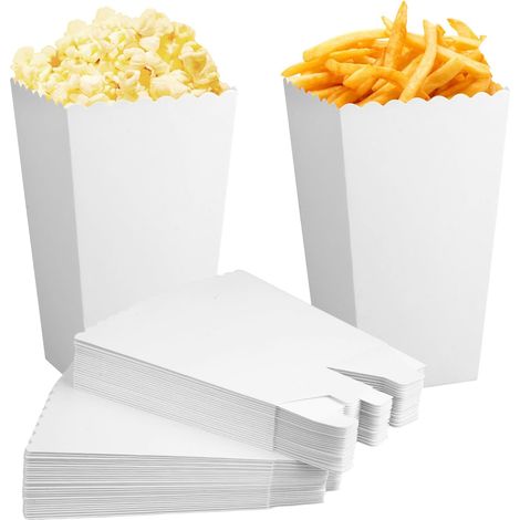 50 Pièces Boite Pop Corn Petite En Papier 5 X 7.5 X 11.5 Cm Sachet Pop Corn Blanc Pop Corn Boite, Boîtes À Popcorn, Pot Pop Corn Pour DIY, Cinéma, Collations De Fête, Mariages (1/5)