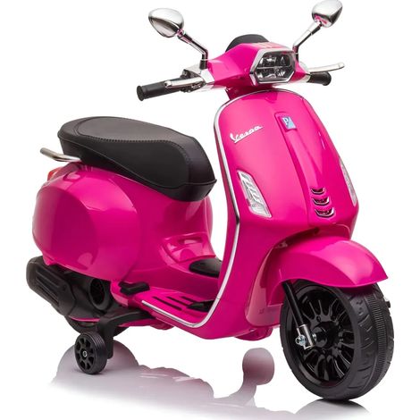 Vespa Sprint Elettrica per Bambini 12V Rosa Luci LED Moto Scooter
