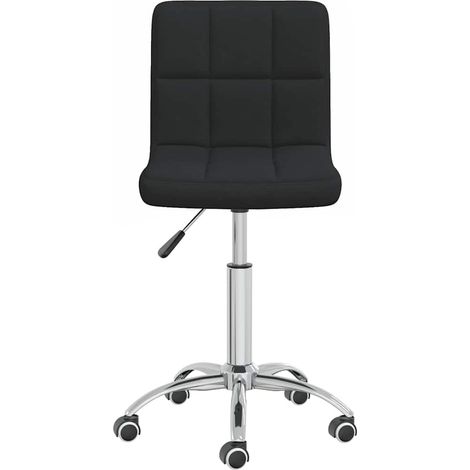 vidaXL Silla de comedor giratoria tela negro (1/2)