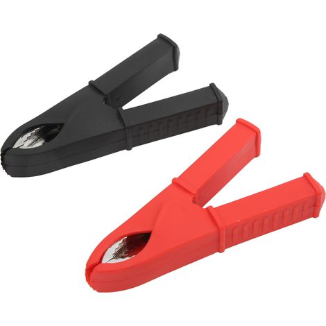 Pince de test isolée 100mm, pince de connexion en cuivre pur avec gaine isolante PVC pour fils électriques d'expérimentation (1/5)