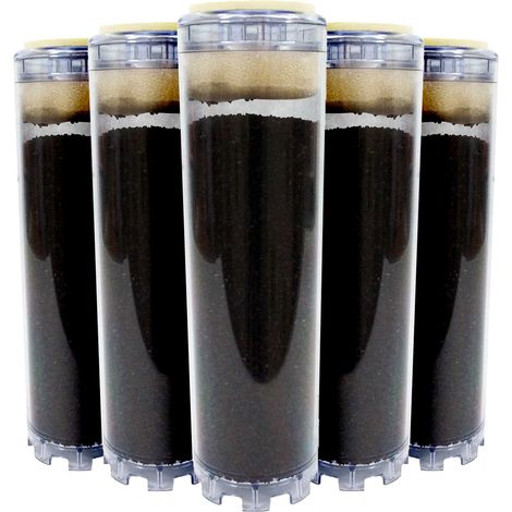 Set Di 5 Cartucce A Carbone Attivo - 9"3/4 Per Portafiltro Acqua