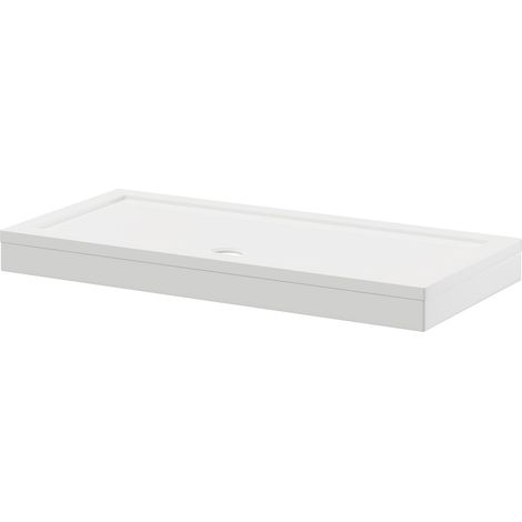 Pearlstone 1600mm x 700mm x 40mm Rectangular Shower Tray and Plinth (1/5)