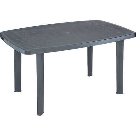 Progarden – Table de jardin ovale anthracite 137x85x72 cm – Matériaux résistants – Adaptée pour usage intérieur et extérieur