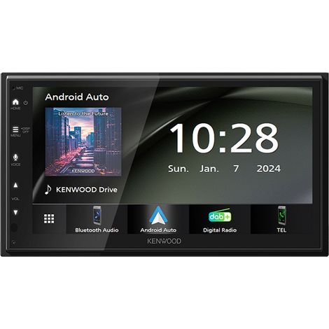 Kenwood DMX6523DABS receptor multimedia para coche Negro Wifi Bluetooth (1/5)