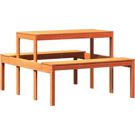 Maison Exclusive - Picknicktisch Wachsbraun 110x134x75 cm Massivh