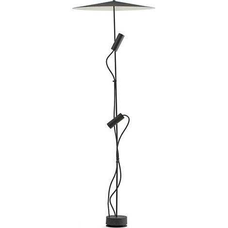 CLAP 1266 Schwarze Signalleuchte 2x6W 3000K 38º mit Schirm 75705-233P