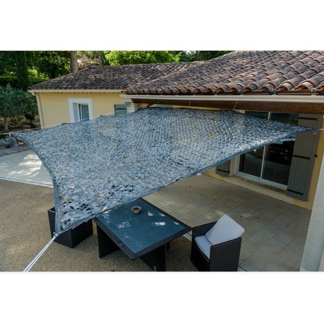 Werka Pro – Toile d'ombrage ajourée rectangulaire 2 x 3m en polyester 120 g/m² – Traitement anti-UV – Crochets d'attache inclus