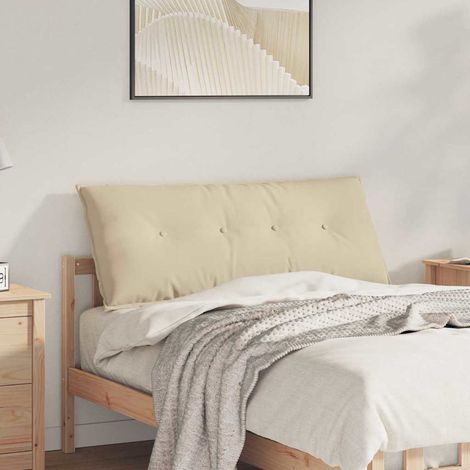 vidaXL Coussin de Dos Crème 120 x 50 cm Tissu en microfibre