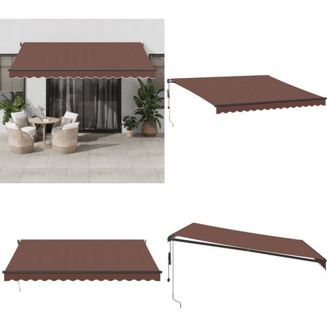Automatisch Manuell Braun 400x300 cm - Markise - Sonnenschutz - Gartensonnenmarkise - Außenmarkise - Terrassenschirm - Home & Living (1/5)