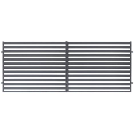 Polbram Doppeltor Lean 120 300 x 120 cm, RAL-Farbe 7016 Gartentore