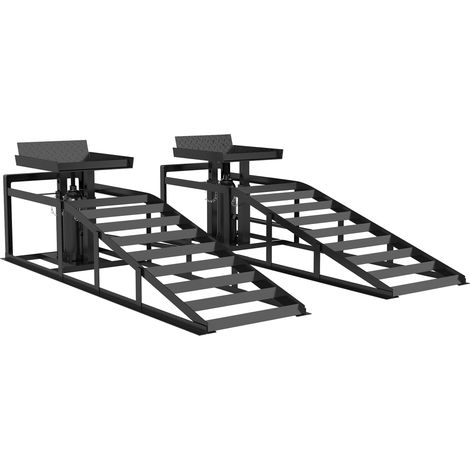 HOMCOM Set 2 Rampe Idrauliche per Auto, Portata 3 T, Nero (1/5)