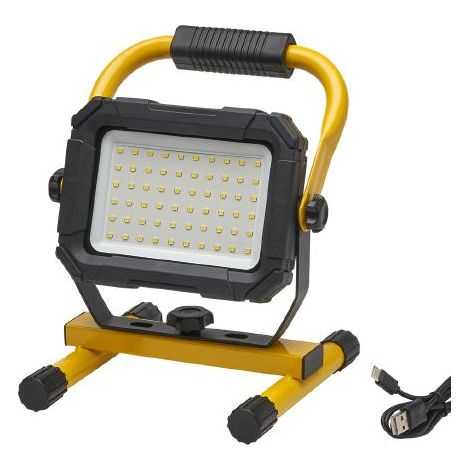 PROIETTORE LED RICARICABILE C/SUPPORTO MAURER 30W 4000°K IP65 4900LM