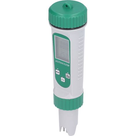 6-in-1-Wasserqualitätstester: pH-Wert, EC-Wert, TDS-Wert, Salzgehalt, spezifisches Gewicht, Temperaturmessung, LCD-Bildschirm mit weißer Hintergrundbeleuchtung, hohe Genauigkeit (1/5)