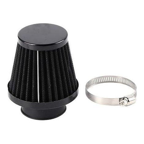 Filtro aria per moto con morsetto da 38-40 mm, kit di aspirazione aria, filtro aria ad alto flusso per moto da fuoristrada, ATV, quad, moto da cross (nero) (1/5)