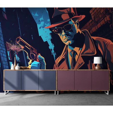 Papier Peint Illustration - Inspecteur - 500 x 270 cm (1/2)