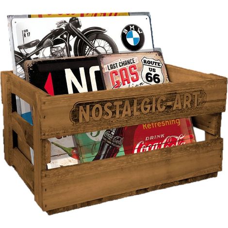 Casier en bois brut Nostalgic-Art - LIVRE VIDE (1/2)