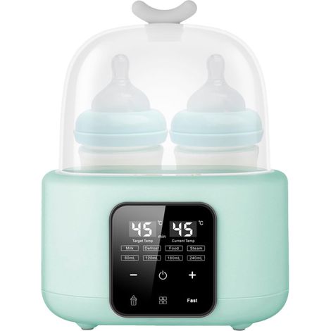 Chauffe-biberon 6 en 1, chauffage rapide, écran LCD et contrôle de la température pour lait infantile. (1/5)