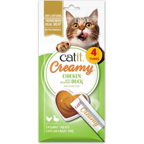 Snacks cremosos para gatos Catit Creamy – 4 Tubos