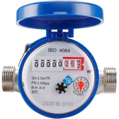 – Compteur d'eau froide 15mm – Débit précis 0-40℃ – Dimensions 11,5x7,5x8,5cm – Système anti-condensation – Installation verticale/horizontale (1/5)